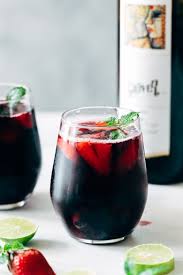 Red wine berry spritzer